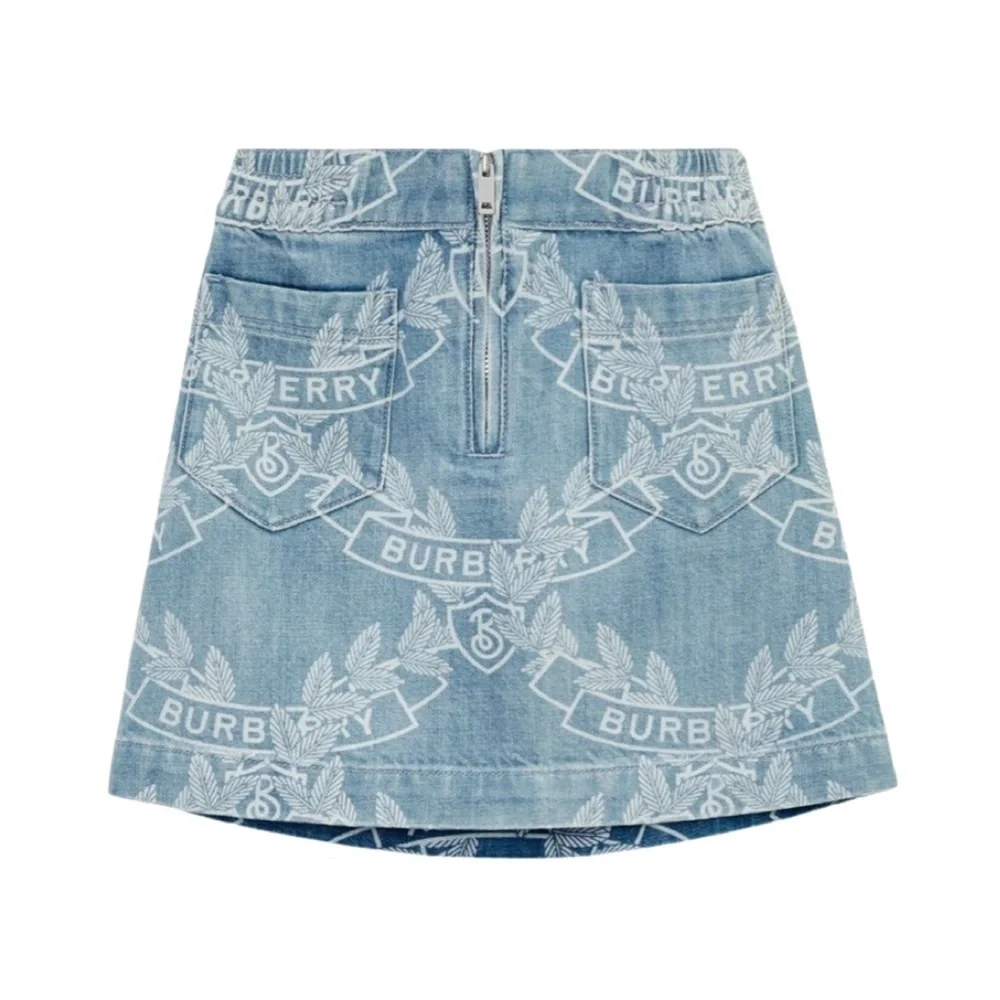 BURBERRY GIRLS MAXINE OAK LEAF CREST SKIRT